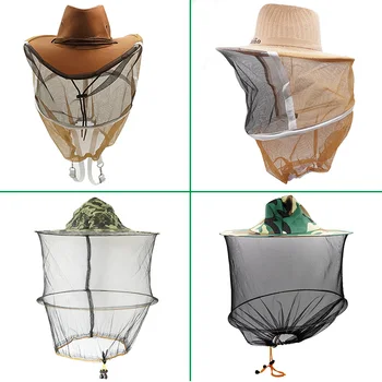 Пчелиная защитная шляпа для пчеловодства, двухслойная камуфляжная шляпа-вуаль, комбинированная пчелиная шляпа, сетчатая маска от насекомых, Инструменты для пчеловодства