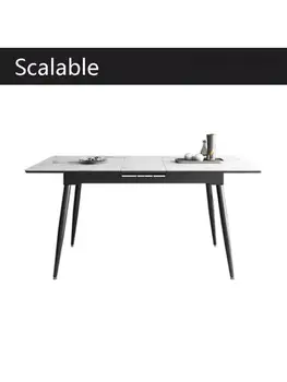 Обеденный стол может выдвигаться на расстояние 1.1 / 1.2 / 1.3 / 1.5 м, а выдвижной тип - это экономичный стол для больших и маленьких