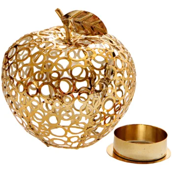 Держатель Apple, круглые свечи, железная пластина для корпуса, металлический декоративный поднос с ковкой