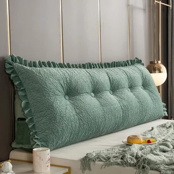 Супер Мягкая Треугольная Прикроватная подушка для спальни Съемная Моющаяся Спинка дивана-кровати Подушка Татами для поясничной спинки