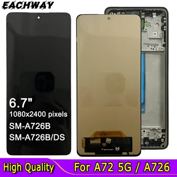 AMOLED Для Samsung Galaxy A72 5G ЖК-дисплей Сенсорный Экран Дигитайзер Для Samsung A72 5G LCD A726 SM-A726B SM-A726B/DS ЖК-экран